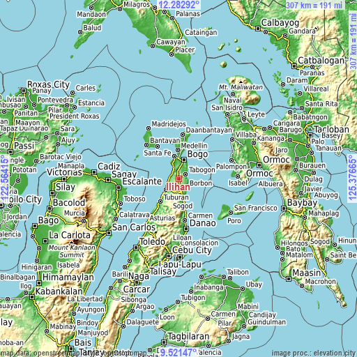 Topographic map of Ilihan