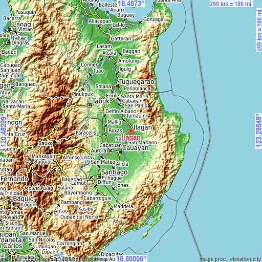 Topographic map of Ilagan