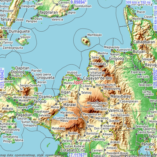 Topographic map of Igpit