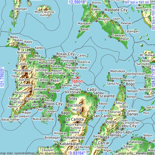 Topographic map of Igbon