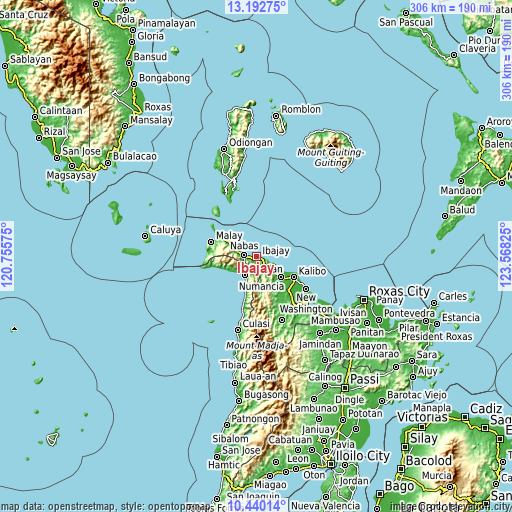 Topographic map of Ibajay