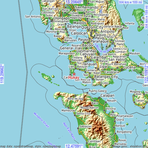 Topographic map of Hukay