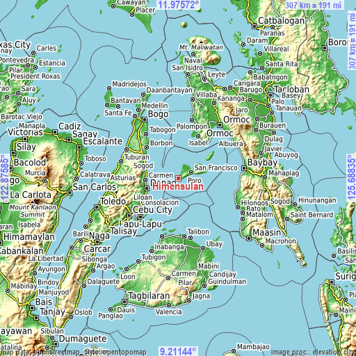 Topographic map of Himensulan