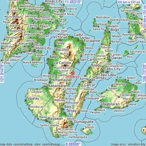 Topographic map of Hibaiyo