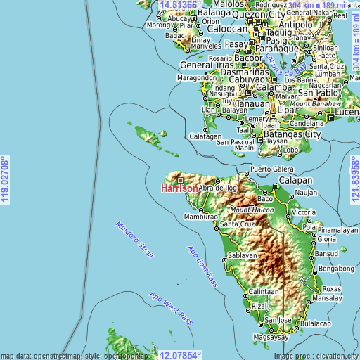 Topographic map of Harrison