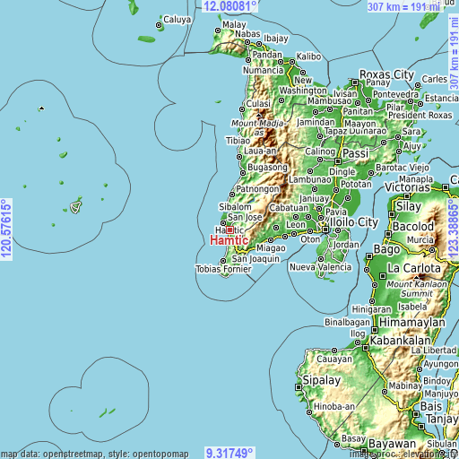 Topographic map of Hamtic