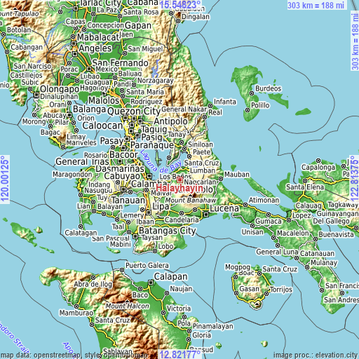 Topographic map of Halayhayin