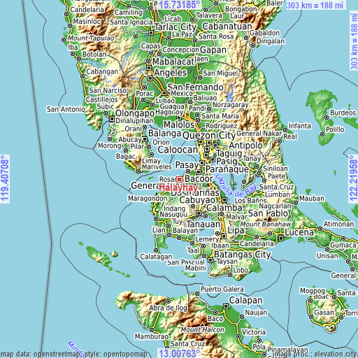 Topographic map of Halayhay