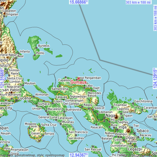 Topographic map of Gumaus