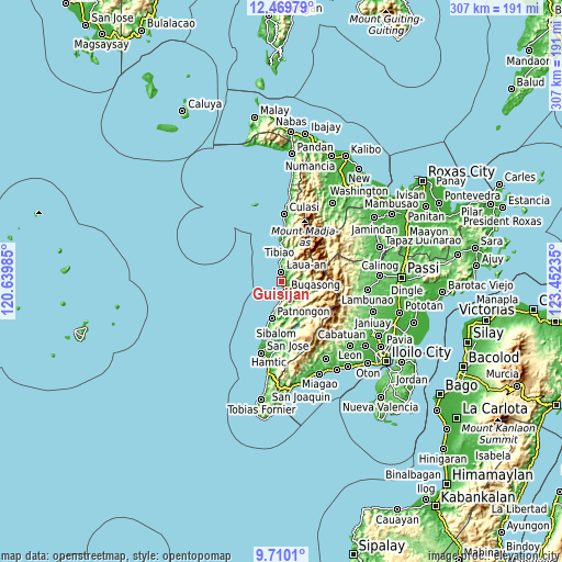 Topographic map of Guisijan