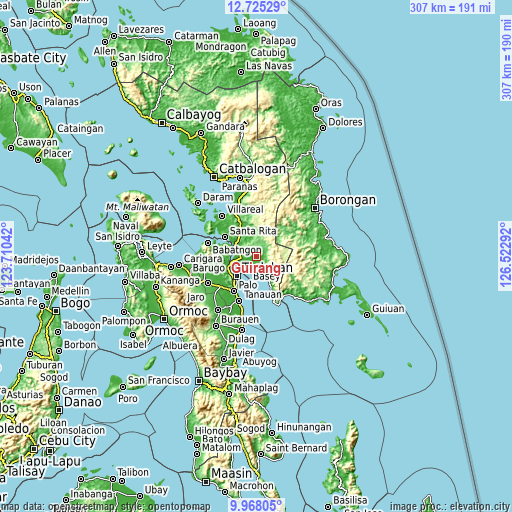 Topographic map of Guirang