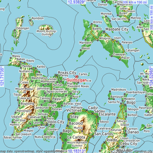 Topographic map of Guinticgan