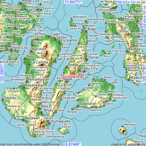 Topographic map of Guindarohan