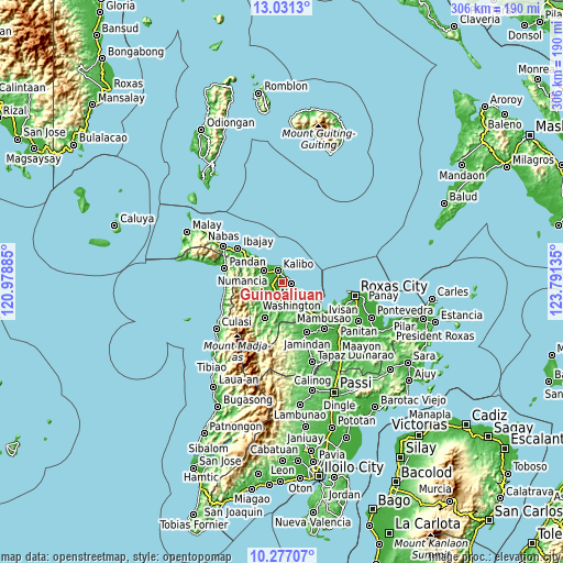 Topographic map of Guinoaliuan