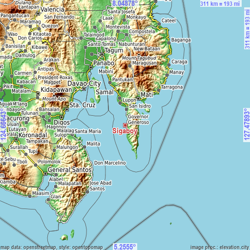 Topographic map of Sigaboy