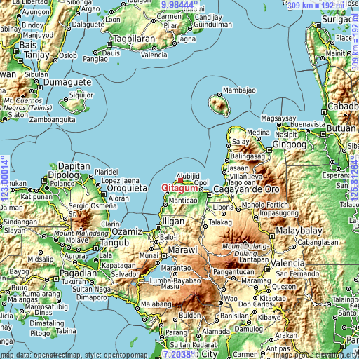 Topographic map of Gitagum