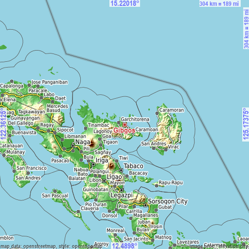 Topographic map of Gibgos