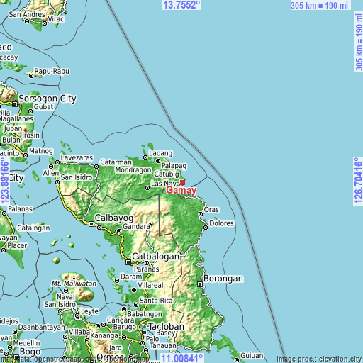 Topographic map of Gamay