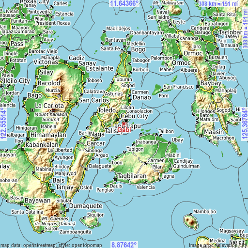 Topographic map of Gabi