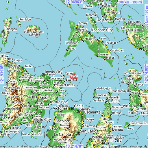 Topographic map of Gabi