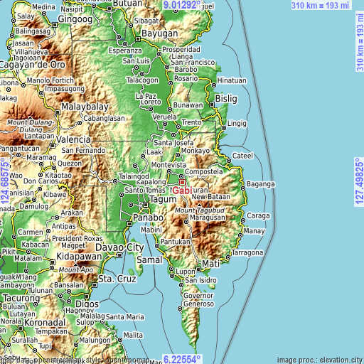 Topographic map of Gabi