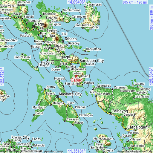 Topographic map of Gabao