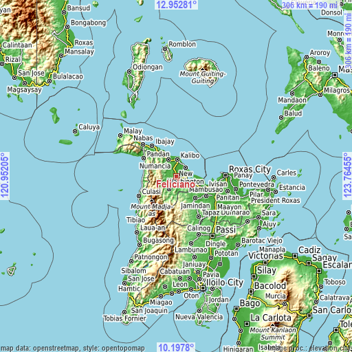 Topographic map of Feliciano