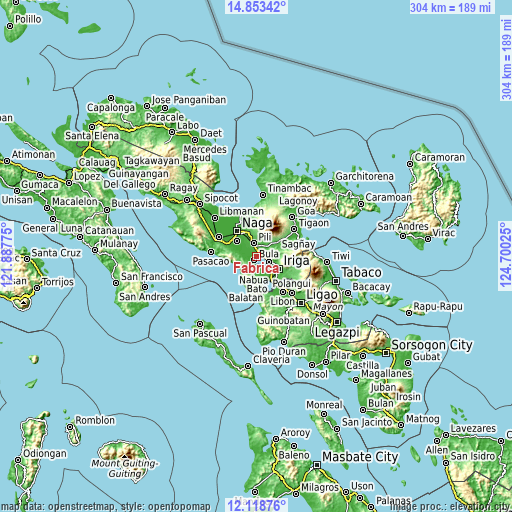 Topographic map of Fabrica