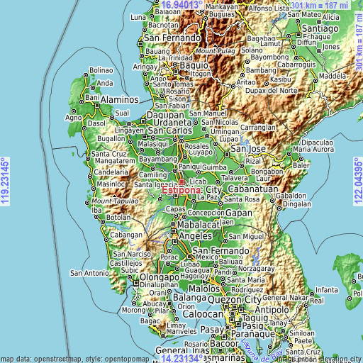 Topographic map of Estipona