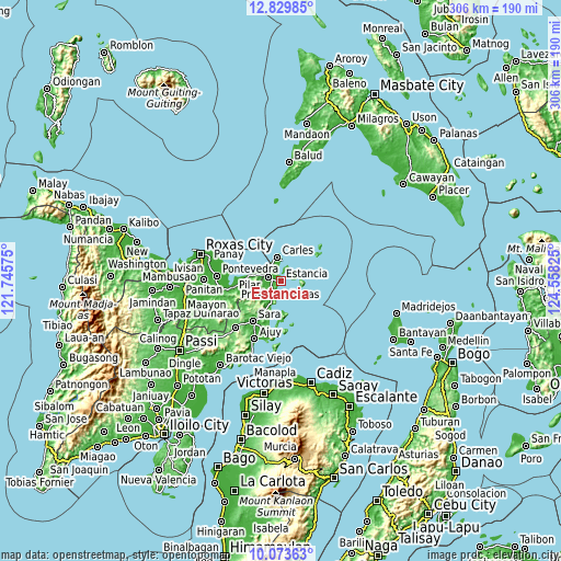 Topographic map of Estancia