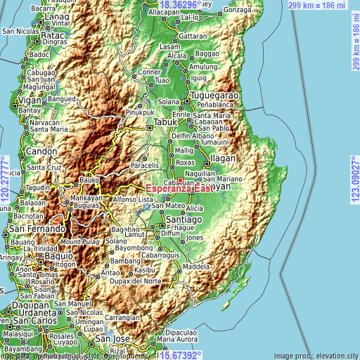 Topographic map of Esperanza East