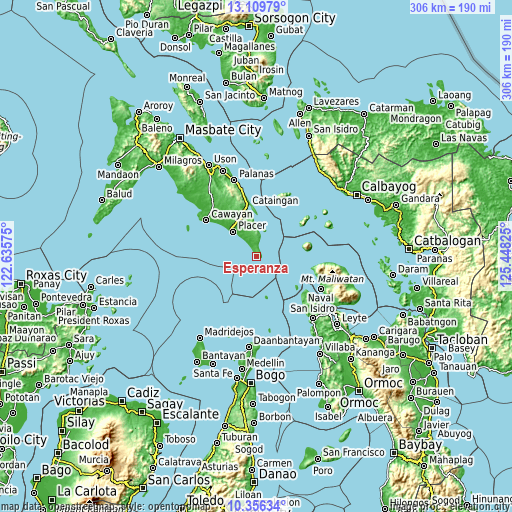 Topographic map of Esperanza