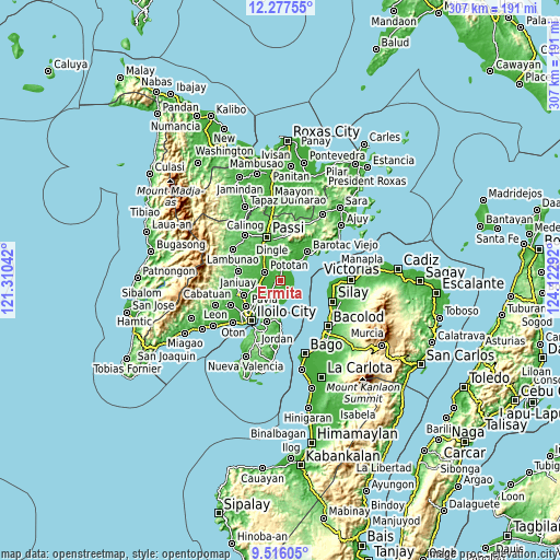 Topographic map of Ermita