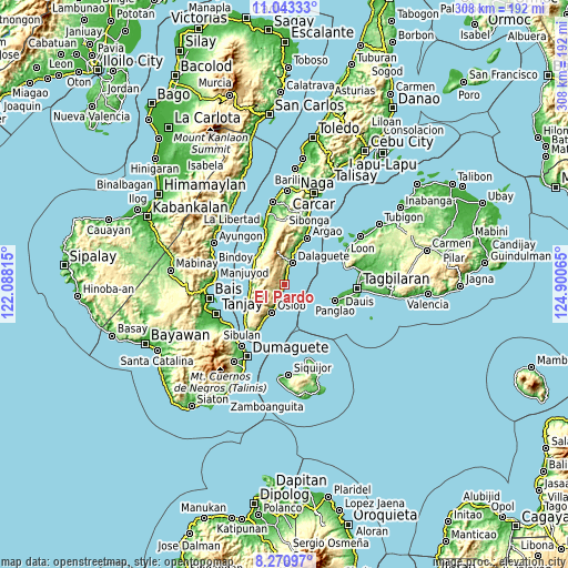 Topographic map of El Pardo