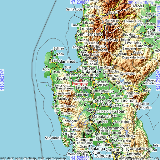 Topographic map of Dumpay