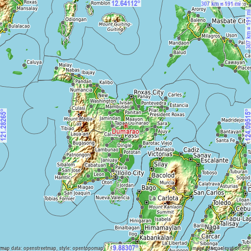 Topographic map of Dumarao