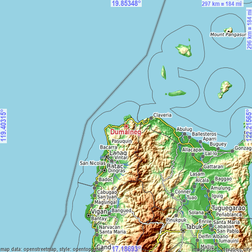 Topographic map of Dumalneg