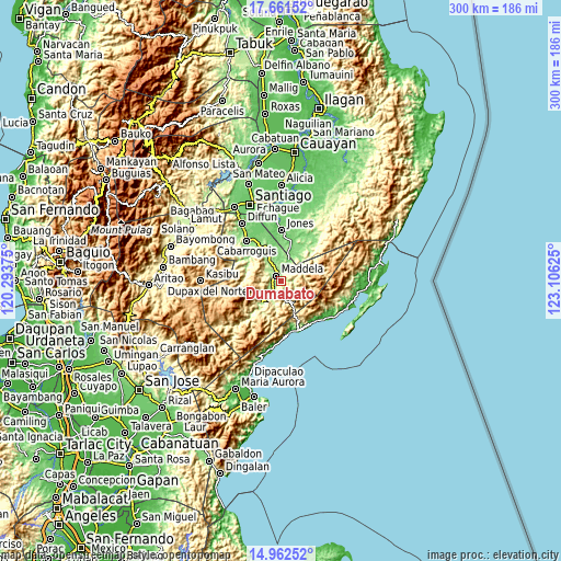 Topographic map of Dumabato