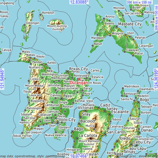 Topographic map of Dulangan