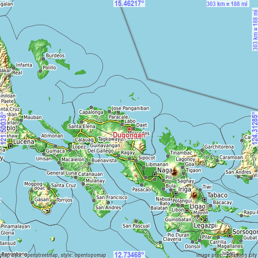 Topographic map of Dugongan