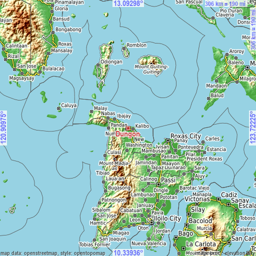 Topographic map of Dungon