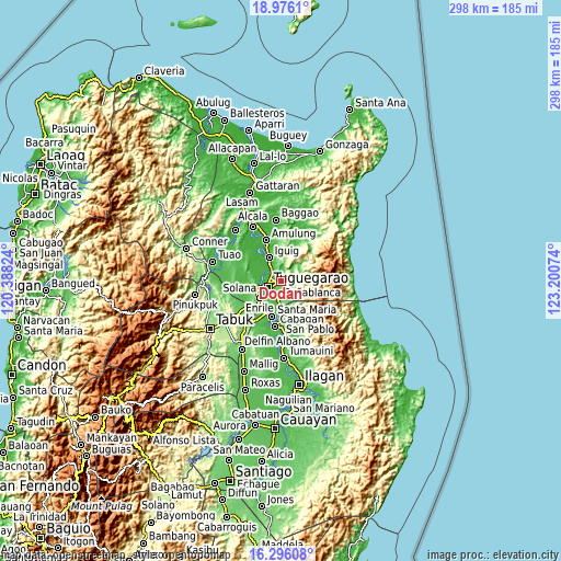 Topographic map of Dodan