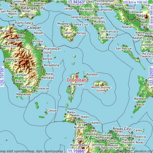 Topographic map of Dobdoban