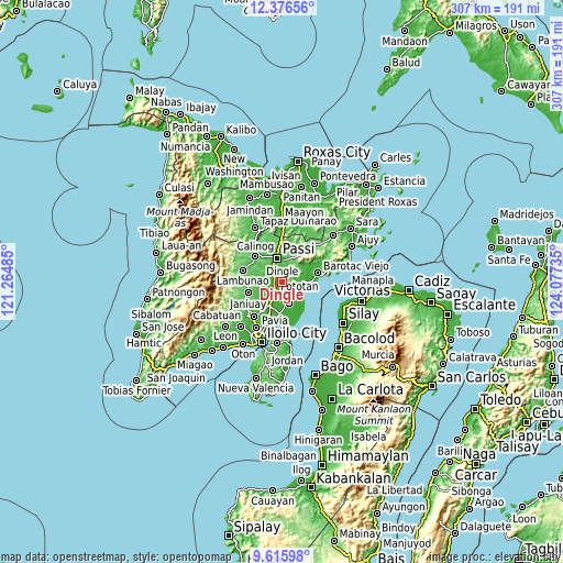 Topographic map of Dingle