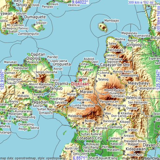 Topographic map of Digkilaan