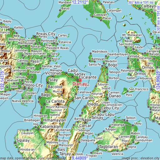 Topographic map of Dian-ay