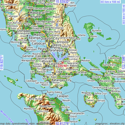 Topographic map of Dayap
