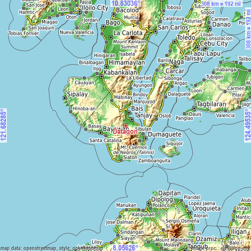 Topographic map of Datagon