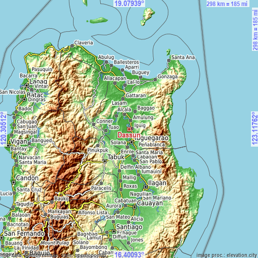 Topographic map of Dassun