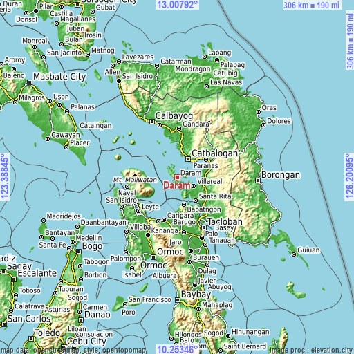 Topographic map of Daram